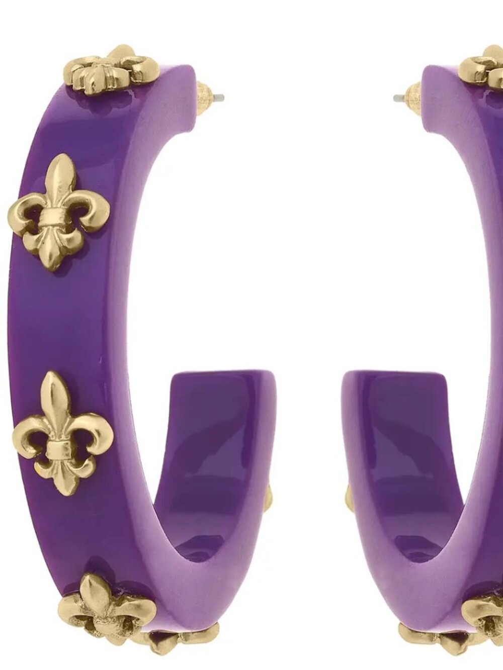 Canvas Style LSU Mardis Gras Hoops